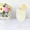 imageMartha Stewart Chauncey 4Pack 142 oz Hobnail Handmade Glass Goblet  PinkClear Hobnail