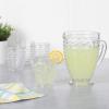 imageMartha Stewart Chauncey 4Pack 142 oz Hobnail Handmade Glass Goblet  PinkClear Hobnail