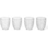 imageMartha Stewart Chauncey 4Pack 142 oz Hobnail Handmade Glass Goblet  PinkClear Hobnail