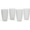 imageMartha Stewart Chauncey 4Pack 142 oz Hobnail Handmade Glass Goblet  PinkClear Hobnail