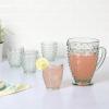 imageMartha Stewart Chauncey 4Pack 142 oz Hobnail Handmade Glass Goblet  PinkGreen Hobnail