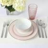 imageMartha Stewart Chauncey 4Pack 142 oz Hobnail Handmade Glass Goblet  PinkPink Hobnail