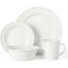 imageMartha Stewart Cliffield High Fired 16Piece Porcelain Chip and Scratch Resistant Plates Bowls and Mugs Dinnerware Set Service for 4  WhiteWhite