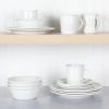 imageMartha Stewart Cliffield High Fired 16Piece Porcelain Chip and Scratch Resistant Plates Bowls and Mugs Dinnerware Set Service for 4  WhiteWhite