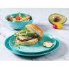 imageMartha Stewart Dragonfly Decorated Melamine Dinnerware Set  Teal Service for 4 12pcs