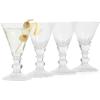 imageMartha Stewart Farrow 18 OZ Large Stemless Multipurpose Wine Glasses Set For Red or White Wine Set of 4Clear Glass