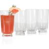 imageMartha Stewart Farrow 18 OZ Large Stemless Multipurpose Wine Glasses Set For Red or White Wine Set of 4Clear Glass