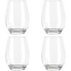 imageMartha Stewart Farrow 18 OZ Large Stemless Multipurpose Wine Glasses Set For Red or White Wine Set of 4Clear Glass