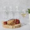 imageMartha Stewart Farrow 18 OZ Large Stemless Multipurpose Wine Glasses Set For Red or White Wine Set of 4Clear Glass