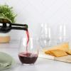 imageMartha Stewart Farrow 18 OZ Large Stemless Multipurpose Wine Glasses Set For Red or White Wine Set of 4Clear Glass