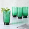 imageMartha Stewart Farrow 18 OZ Large Stemless Multipurpose Wine Glasses Set For Red or White Wine Set of 4Jade Green Glass