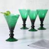 imageMartha Stewart Farrow 18 OZ Large Stemless Multipurpose Wine Glasses Set For Red or White Wine Set of 4Jade Green Glass