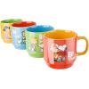 imagePeanuts Snoopy Gentle Reminders 15oz Stackable Mugs wMetal Rack Stoneware 4Pack Assorted Colors