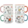 imagePeanuts Snoopy Mothers Love 4 Pack Large 21 OZ Camper Stoneware Mugs