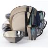 imageGibson Elite Althea Reactive Dinnerware Set Teal Service for 4 16pcsTeal
