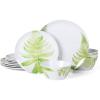 imageMartha Stewart Fernview Melamine Dinnerware Set Service for 4 12pcs