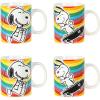 imagePeanuts 70th Anniversary 4 Piece 15 OZ Snoopy Stoneware Mugs