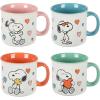 imagePeanuts Snoopy Mothers Love 4 Pack Large 21 OZ Camper Stoneware Mugs