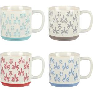 imageGibson Home Modani 2 Pack Large 165 OZ Ceramic Mugs Set with Removable Cork Bottom and Lid  BlackPalmridge