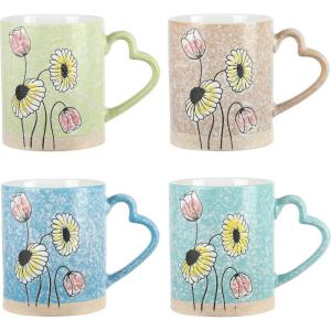 imageGibson Home Modani 2 Pack Large 165 OZ Ceramic Mugs Set with Removable Cork Bottom and Lid  BlackSunbloom