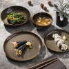 imageGibson Elite Edwina Double Bowl Dinnerware SetDark Green Service for 4 16pcs