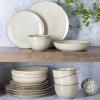 imageGibson Elite Matisse Double Bowl Dinnerware Set Service for 4 16pcs Taupe