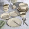imageGibson Elite Matisse Double Bowl Dinnerware Set Service for 4 16pcs Taupe
