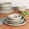 imageGibson Elite Mayfair Bay Embossed Double Bowl Dinnerware Set Service for 4 16pcs BlueBerea Taupe