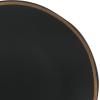 imageGibson Elite Mayfair Bay Embossed Double Bowl Dinnerware Set Service for 4 16pcs BlueMatte Black w Gold Rim