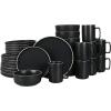 imageGibson Home 12733916R Zuma 16 Piece Round Kitchen Dishes Plates Bowls Mugs Dinnerware Sets Service for Four 16pcs YellowBlack