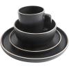 imageGibson Home 12733916R Zuma 16 Piece Round Kitchen Dishes Plates Bowls Mugs Dinnerware Sets Service for Four 16pcs YellowBlack