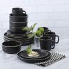 imageGibson Home 12733916R Zuma 16 Piece Round Kitchen Dishes Plates Bowls Mugs Dinnerware Sets Service for Four 16pcs YellowBlack
