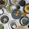 imageGibson Home 12733916R Zuma 16 Piece Round Kitchen Dishes Plates Bowls Mugs Dinnerware Sets Service for Four 16pcs YellowBlack