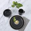 imageGibson Home 12733916R Zuma 16 Piece Round Kitchen Dishes Plates Bowls Mugs Dinnerware Sets Service for Four 16pcs YellowBlack