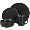 imageGibson Home 12733916R Zuma 16 Piece Round Kitchen Dishes Plates Bowls Mugs Dinnerware Sets Service for Four 16pcs YellowBlack