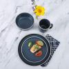imageGibson Home 12733916R Zuma 16 Piece Round Kitchen Dishes Plates Bowls Mugs Dinnerware Sets Service for Four 16pcs YellowCobalt