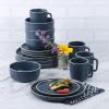 imageGibson Home 12733916R Zuma 16 Piece Round Kitchen Dishes Plates Bowls Mugs Dinnerware Sets Service for Four 16pcs YellowCobalt