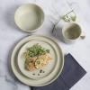 imageGibson Home 12733916R Zuma 16 Piece Round Kitchen Dishes Plates Bowls Mugs Dinnerware Sets Service for Four 16pcs YellowCreamPistachio
