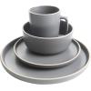 imageGibson Home 12733916R Zuma 16 Piece Round Kitchen Dishes Plates Bowls Mugs Dinnerware Sets Service for Four 16pcs YellowGray