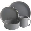 imageGibson Home 12733916R Zuma 16 Piece Round Kitchen Dishes Plates Bowls Mugs Dinnerware Sets Service for Four 16pcs YellowGray