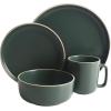 imageGibson Home 12733916R Zuma 16 Piece Round Kitchen Dishes Plates Bowls Mugs Dinnerware Sets Service for Four 16pcs YellowGreen