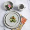 imageGibson Home 12733916R Zuma 16 Piece Round Kitchen Dishes Plates Bowls Mugs Dinnerware Sets Service for Four 16pcs YellowLight Grey