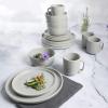 imageGibson Home 12733916R Zuma 16 Piece Round Kitchen Dishes Plates Bowls Mugs Dinnerware Sets Service for Four 16pcs YellowLight Grey
