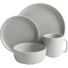 imageGibson Home 12733916R Zuma 16 Piece Round Kitchen Dishes Plates Bowls Mugs Dinnerware Sets Service for Four 16pcs YellowLight Grey