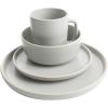 imageGibson Home 12733916R Zuma 16 Piece Round Kitchen Dishes Plates Bowls Mugs Dinnerware Sets Service for Four 16pcs YellowLight Grey