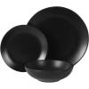 imageGibson Home 12733916R Zuma 16 Piece Round Kitchen Dishes Plates Bowls Mugs Dinnerware Sets Service for Four 16pcs YellowMatte Black Bethel
