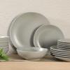 imageGibson Home 12733916R Zuma 16 Piece Round Kitchen Dishes Plates Bowls Mugs Dinnerware Sets Service for Four 16pcs YellowMatte Grey Bethel