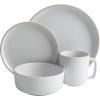 imageGibson Home 12733916R Zuma 16 Piece Round Kitchen Dishes Plates Bowls Mugs Dinnerware Sets Service for Four 16pcs YellowMatte White