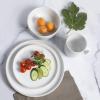 imageGibson Home 12733916R Zuma 16 Piece Round Kitchen Dishes Plates Bowls Mugs Dinnerware Sets Service for Four 16pcs YellowMatte White