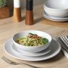 imageGibson Home 12733916R Zuma 16 Piece Round Kitchen Dishes Plates Bowls Mugs Dinnerware Sets Service for Four 16pcs YellowMatte White Bethel